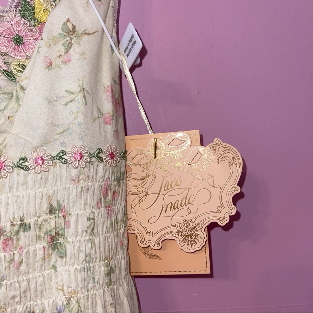 Lacemade floral holiday dress fairycore cottage kawaii fairy victorian Lolita - Picture 12 of 14